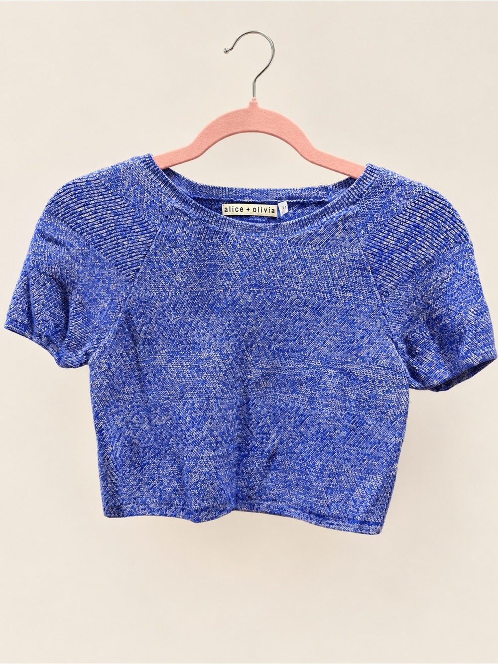 Alice + Olivia Wool Crop Top Blue Size S